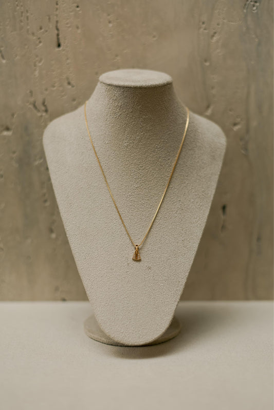 Colar Nossa Senhora Aparecida Mini Cristal Dourado
