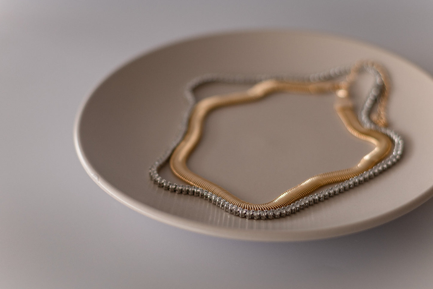 Choker Snake Dourado 8mm
