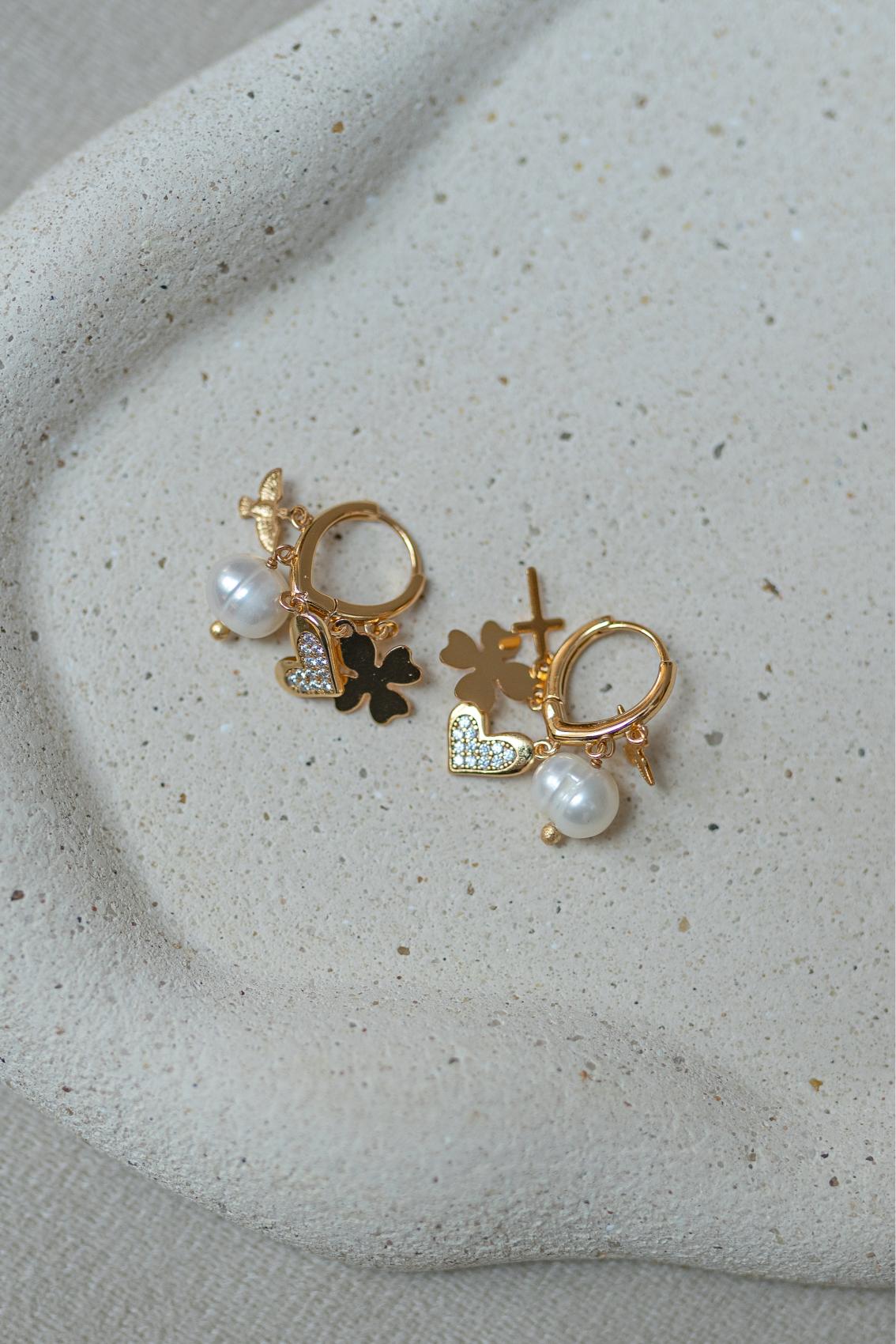 Brinco Argola Pingentes Dourado