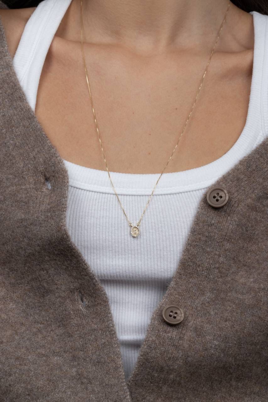 Colar Escapulário Nossa Senhora das Graças Dourado