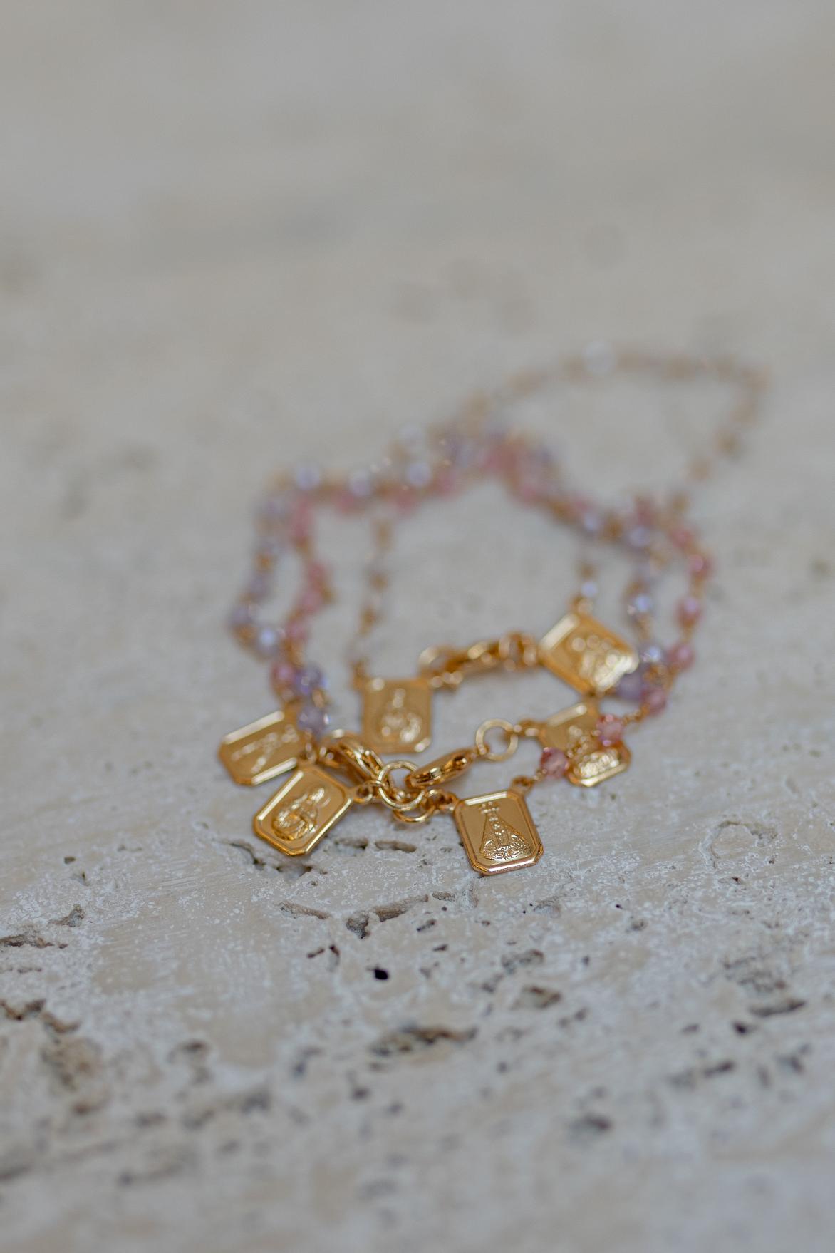 Pulseira de Escapulário Tradicional Dourado