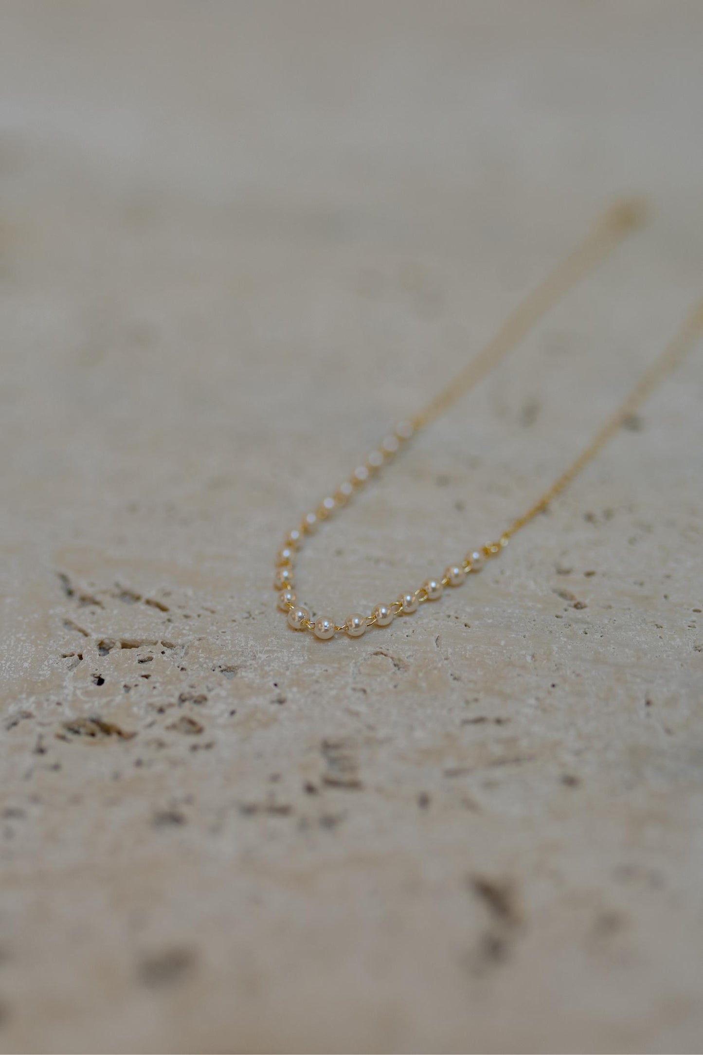 Tornozeleira de Pérolas Dourado