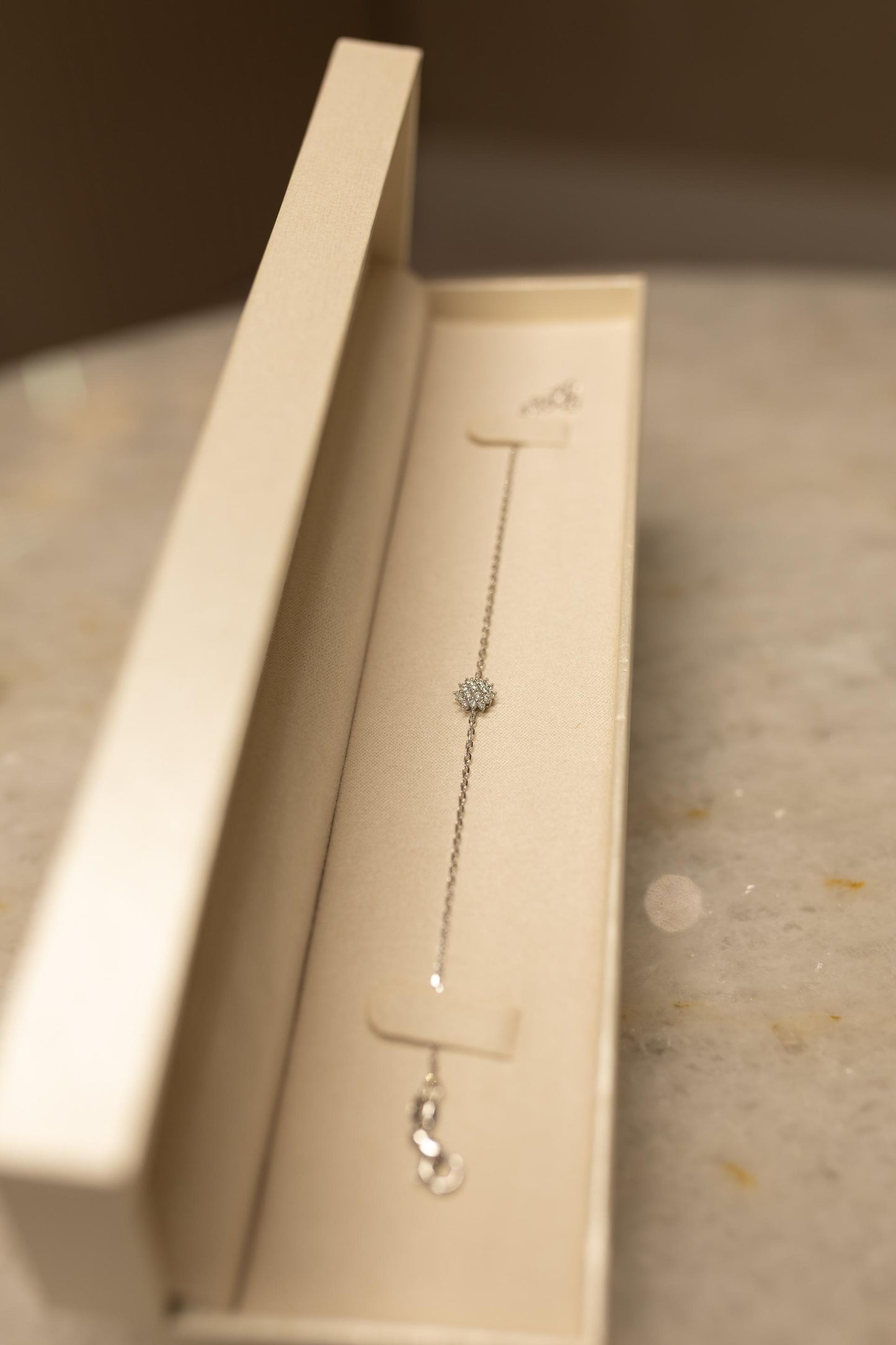 Pulseira Chuveirinho Moissanite Prata 925 Ródio Branco