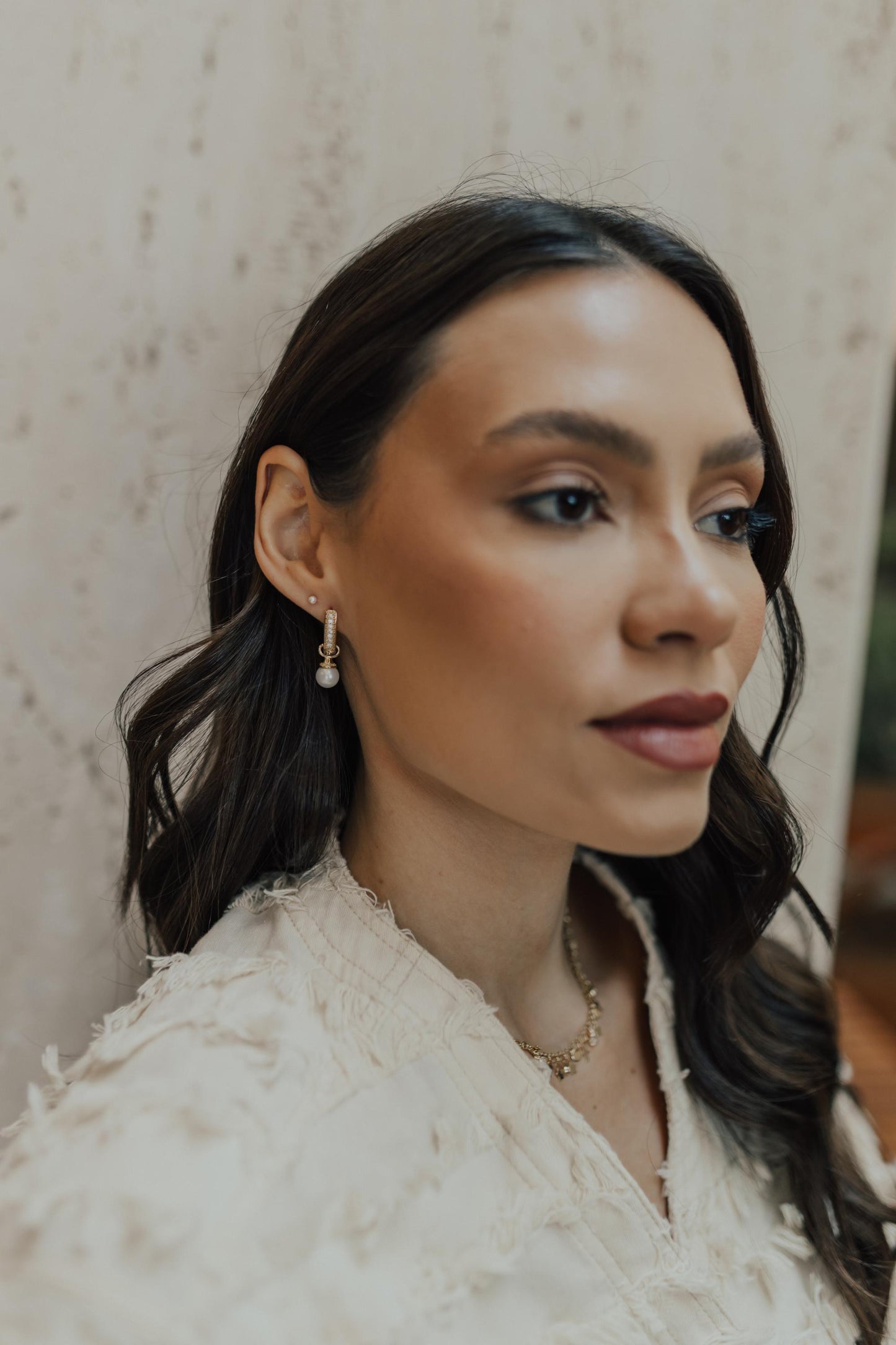 Brinco 3mm Pérola Prata 925