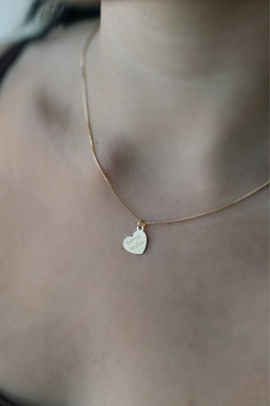 Colar Bença Mãe Dourado