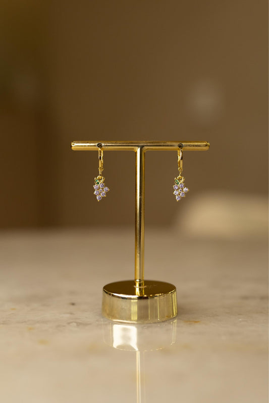 Brinco Argola Uva Dourado