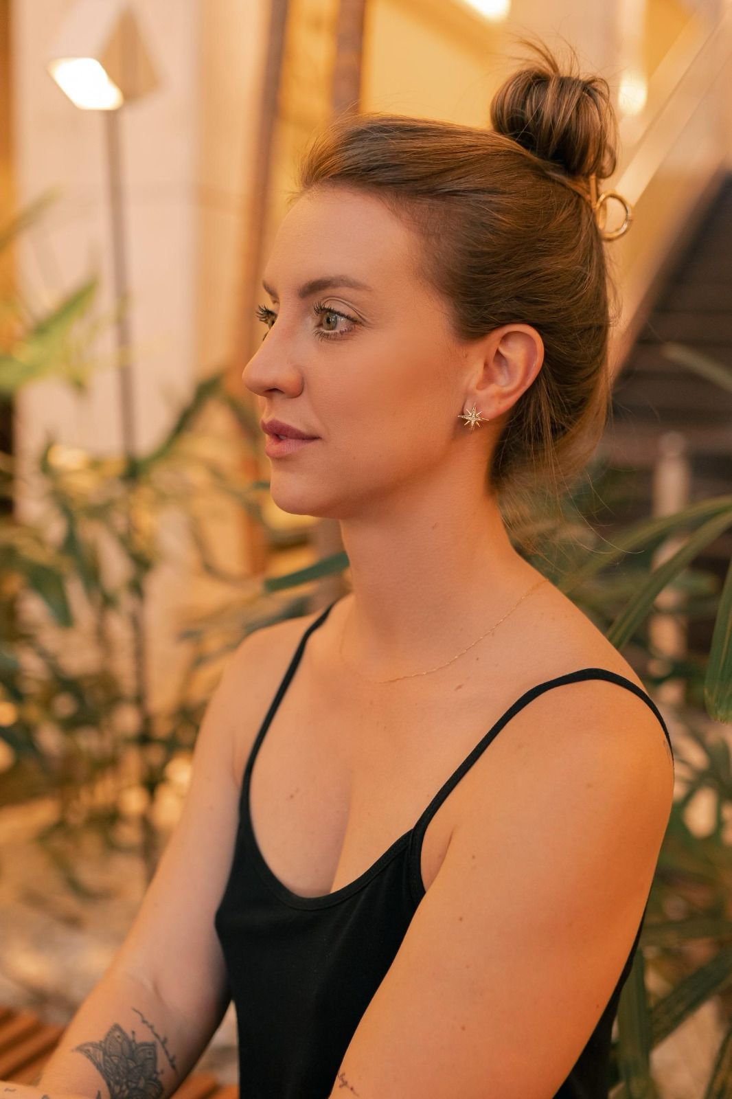 Brinco Argola Star Dourado