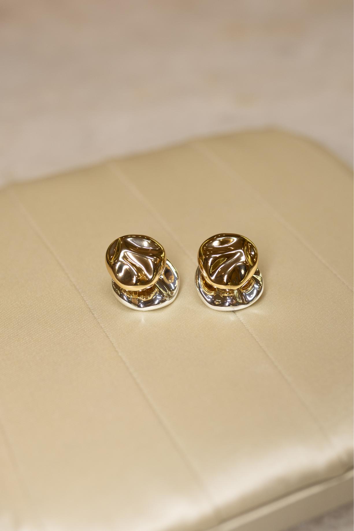 Brinco Ear Jacket Martelado Mix de Banhos