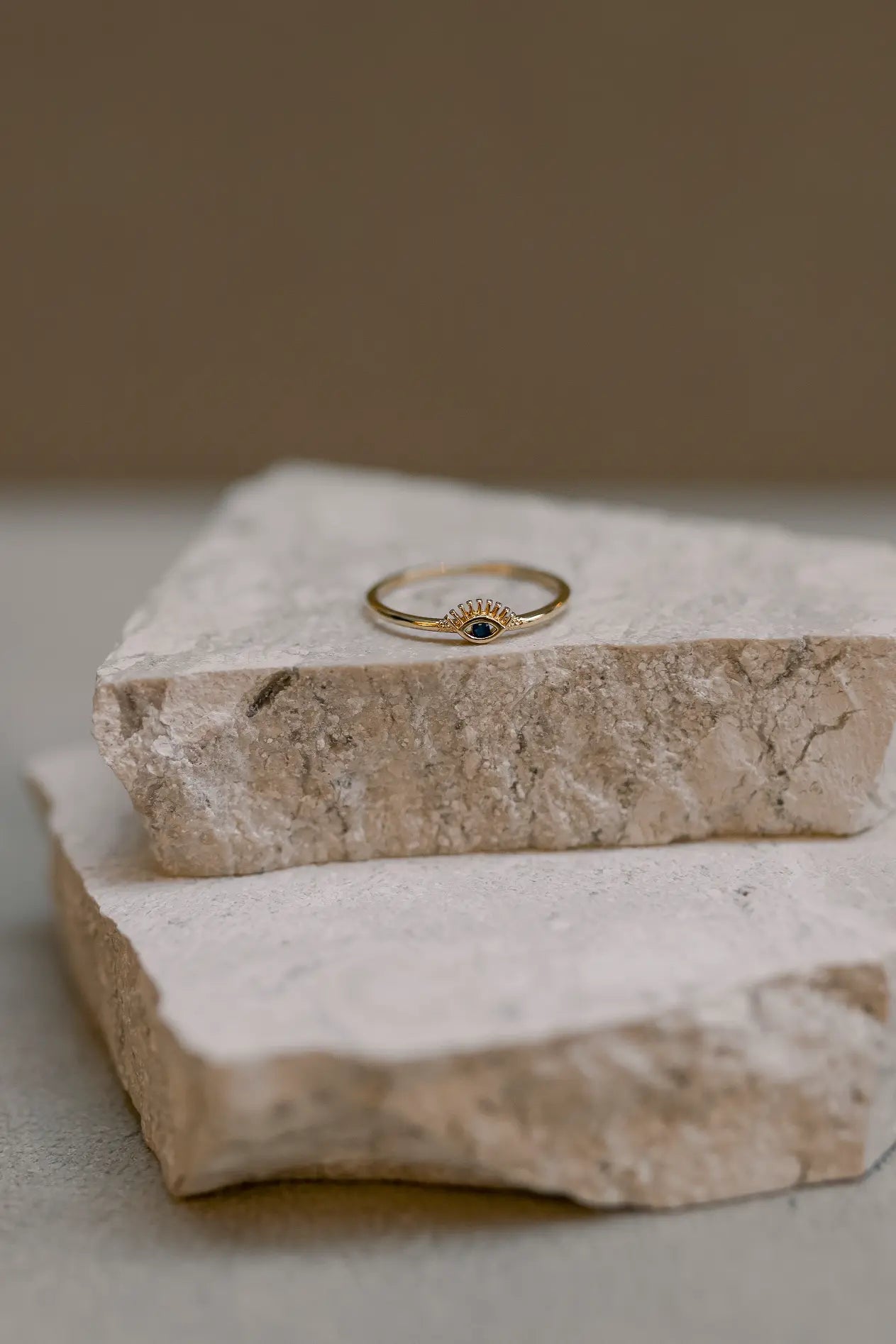 Anel Olho Grego Slim Dourado