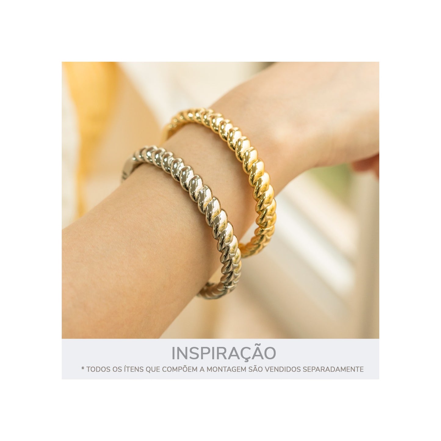 Bracelete Trançado Dourado