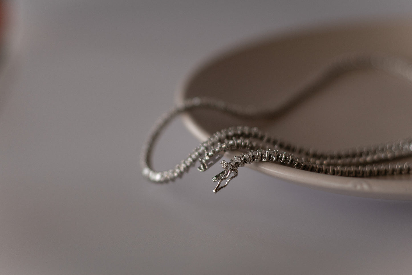 Colar Riviera 3mm 42cm Ródio Branco