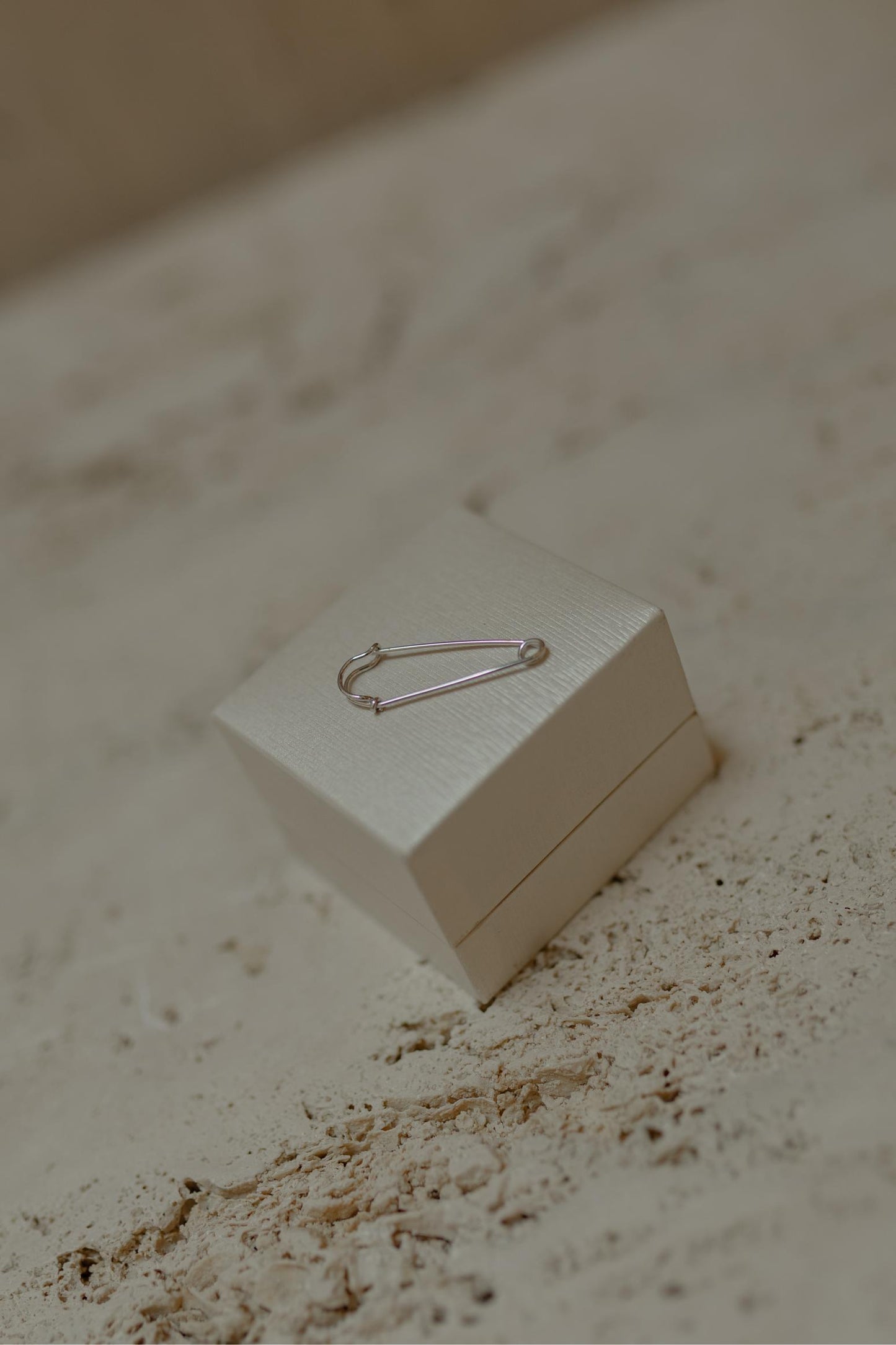 Alfinete Prata 925 Ródio Branco