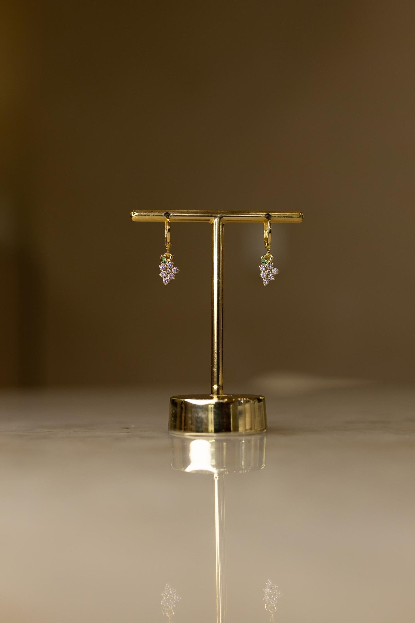 Brinco Argola Uva Dourado