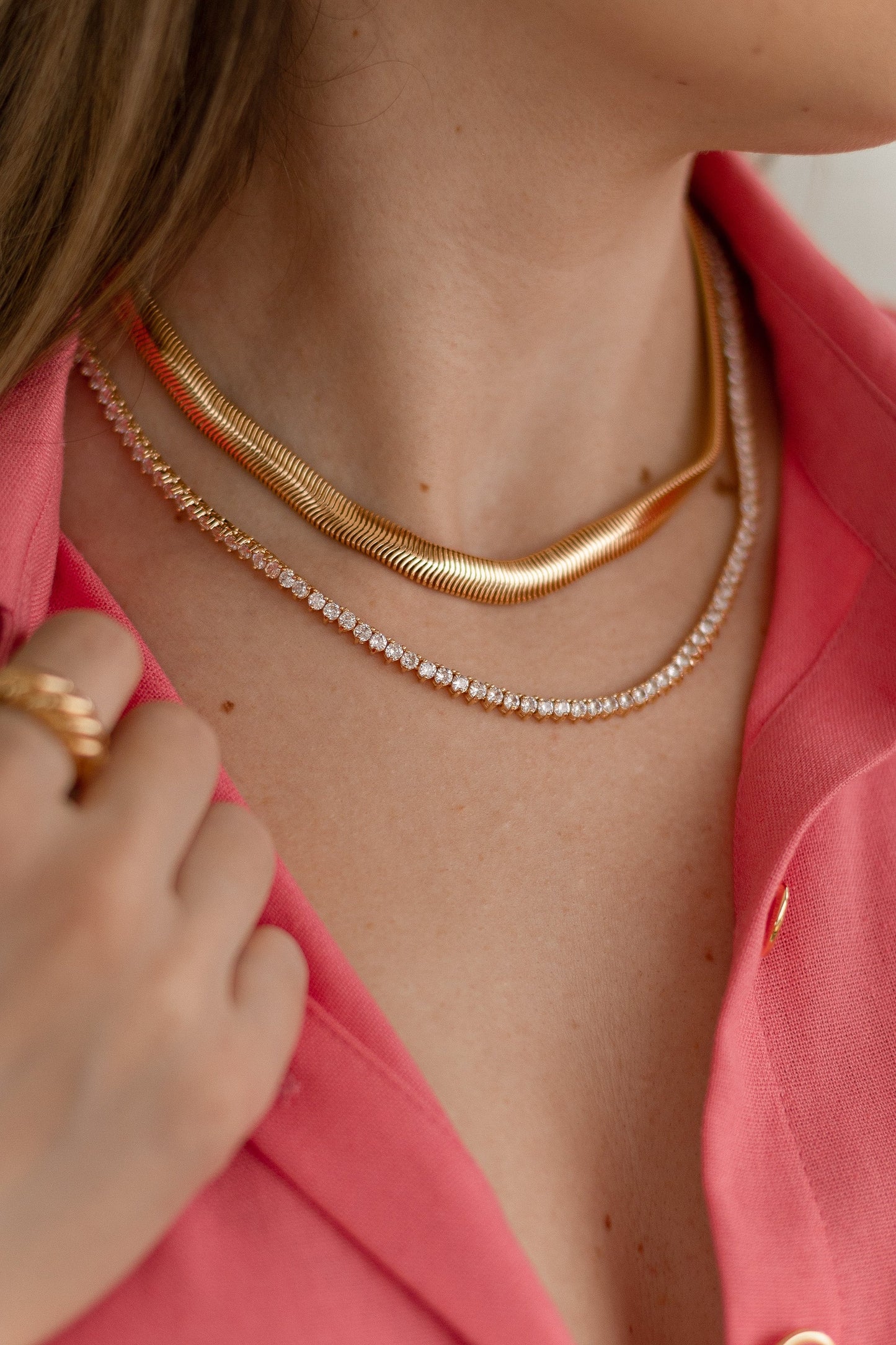 Choker Snake Dourado 8mm