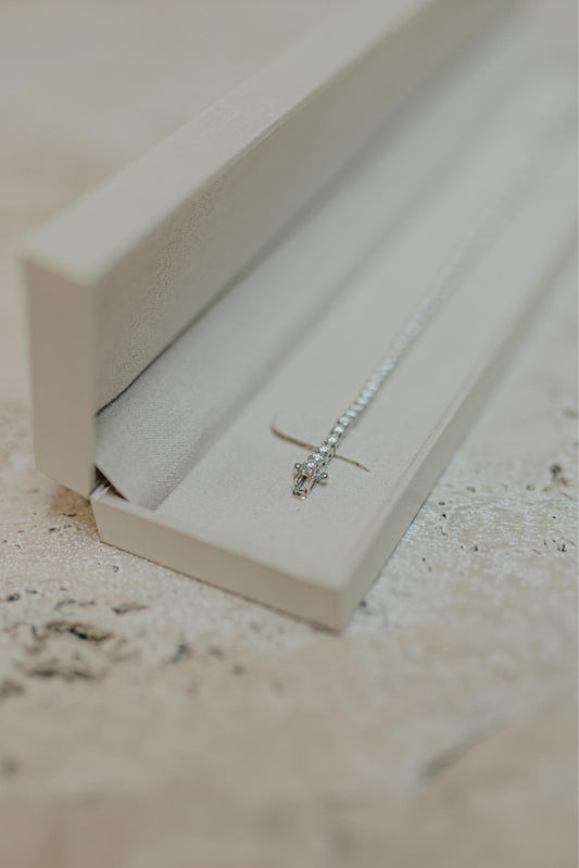 Pulseira Riviera 4 Garras 2mm Ródio Branco