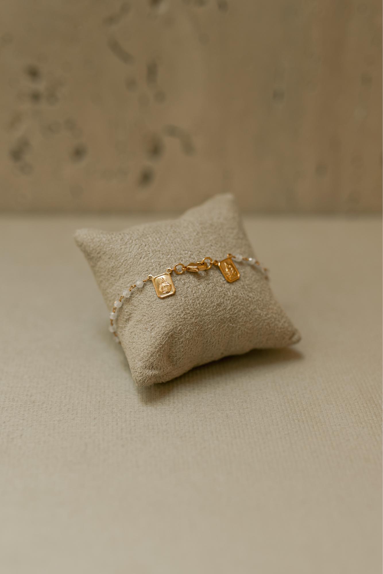 Pulseira de Escapulário Tradicional Dourado
