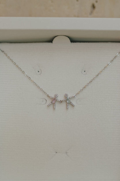 Colar Filho Cravejado com Ponto de Luz Ródio Branco