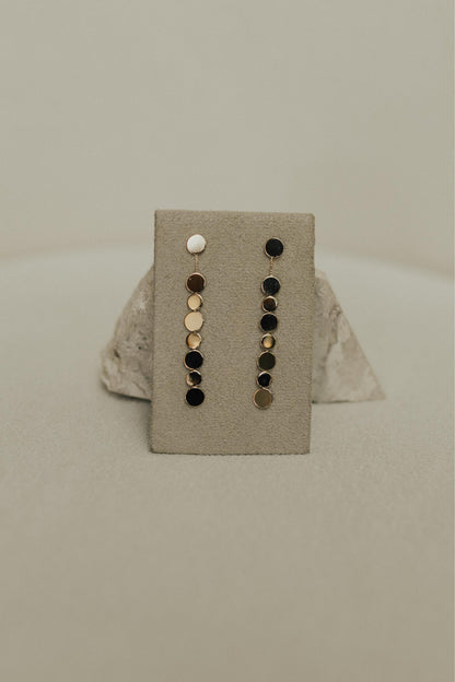 Brinco Pêndulo de Círculos Dourado