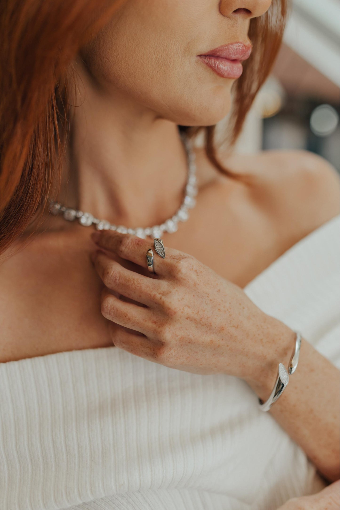 Colar Riviera Princesa Ródio Branco