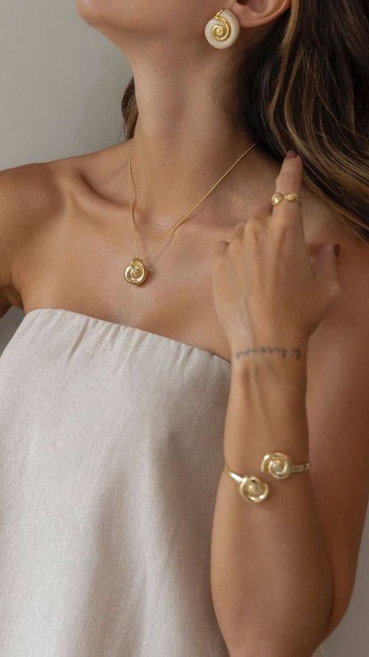 Bracelete Caracol Dourado