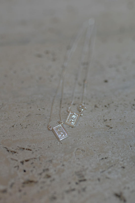 Colar Escapulário Infantil Anjo da Guarda Prata 925