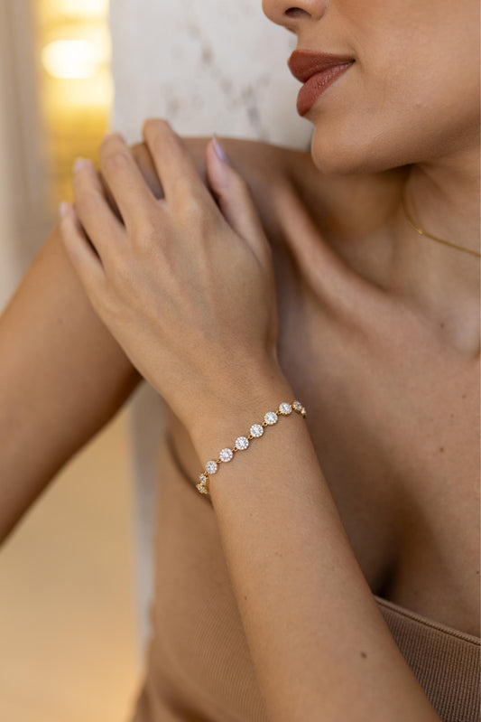 Pulseira Pontos de Luz Cravejados
