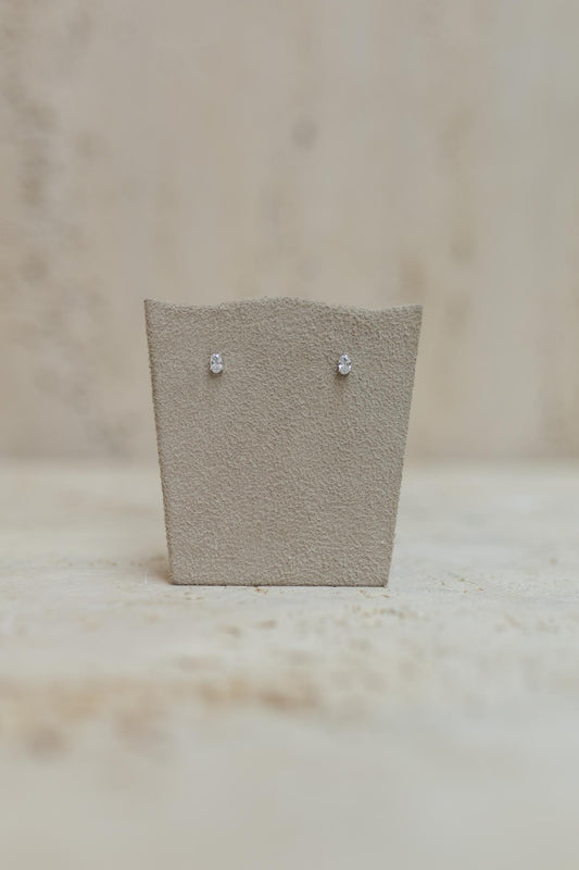 Brinco Solitário Mini Gota Prata 925 Ródio Branco