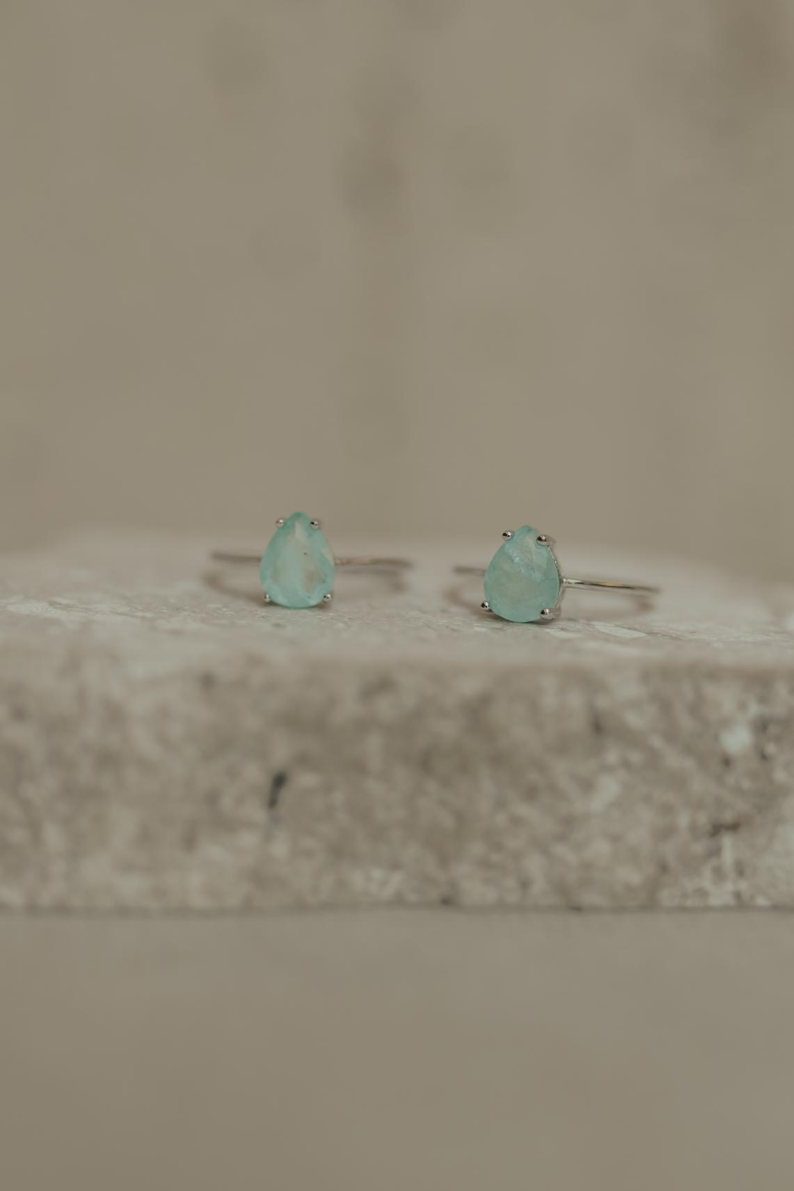 Anel Gota Turmalina Light Prata 925 Ródio Branco