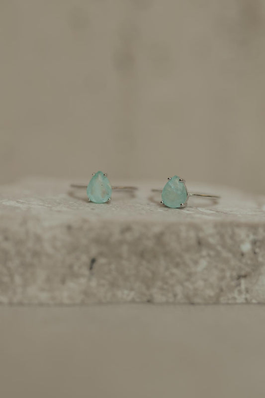 Anel Gota Turmalina Light Prata 925 Ródio Branco