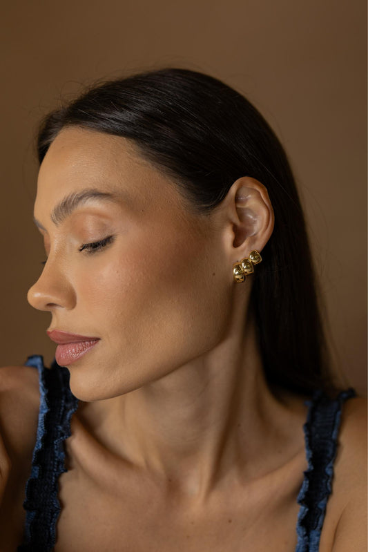 Brinco Argola 7mm Liso G Dourado