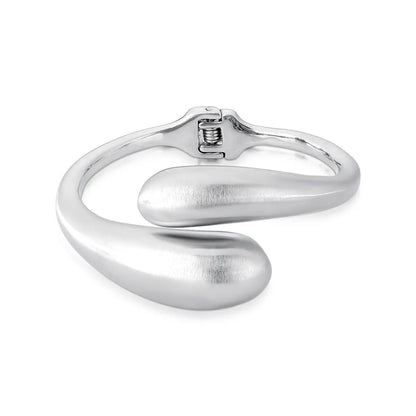 Bracelete Gota Fosco Ródio Branco