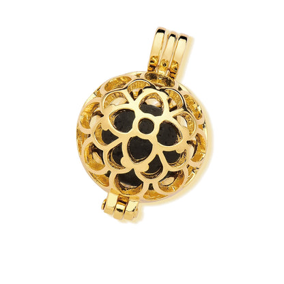 Colar Difusor Flor de Lotus Dourado