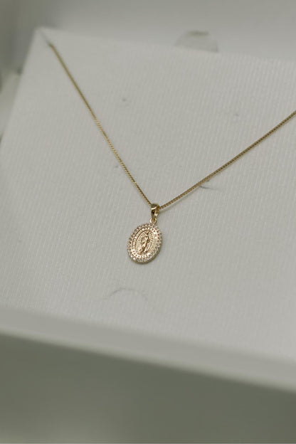 Colar Nossa Senhora de Guadalupe Mini Dourado