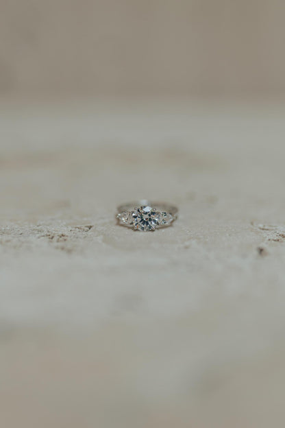 Anel Solitário Princesa Prata 925 Ródio Branco