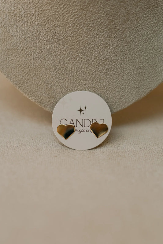 Brinco Coração Clássico Dourado