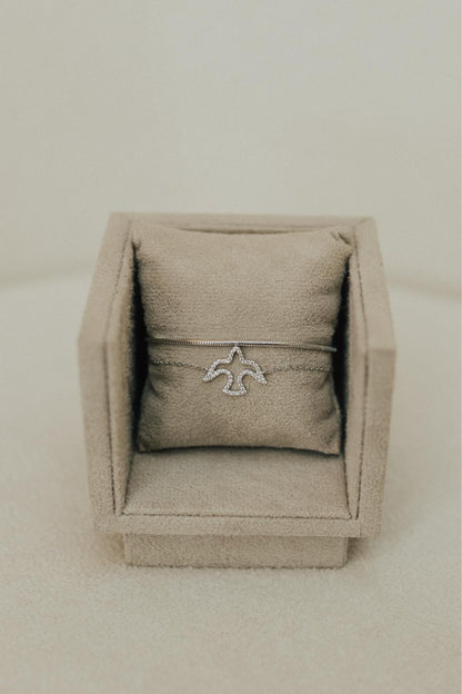 Pulseira Espírito Santo Cravejado Prata 925