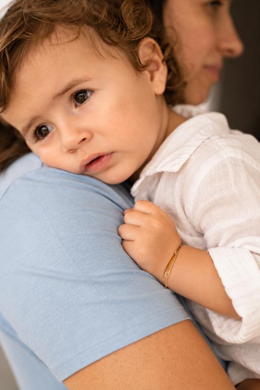 Pulseira Infantil Personalizada com Nome Dourada