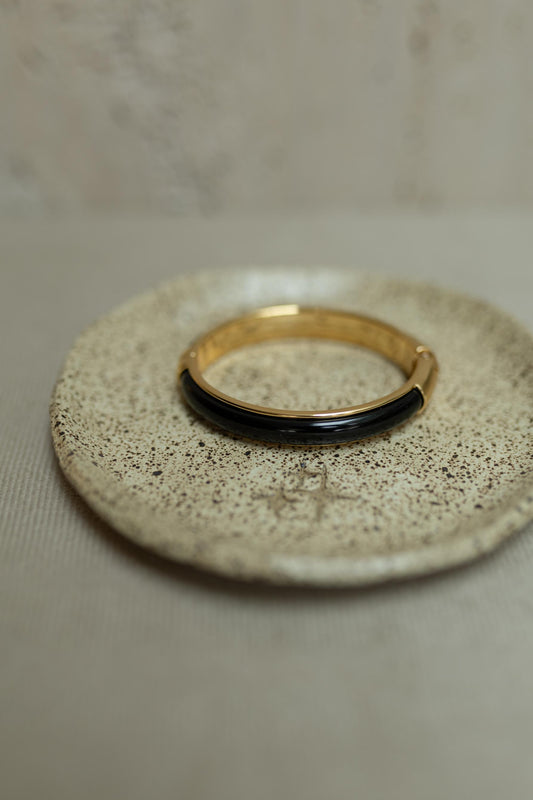 Bracelete Preto Dourado