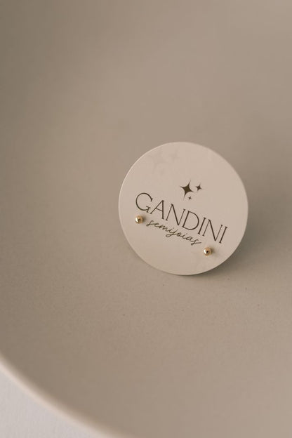 Brinco Mini Bolinha Baby Dourado