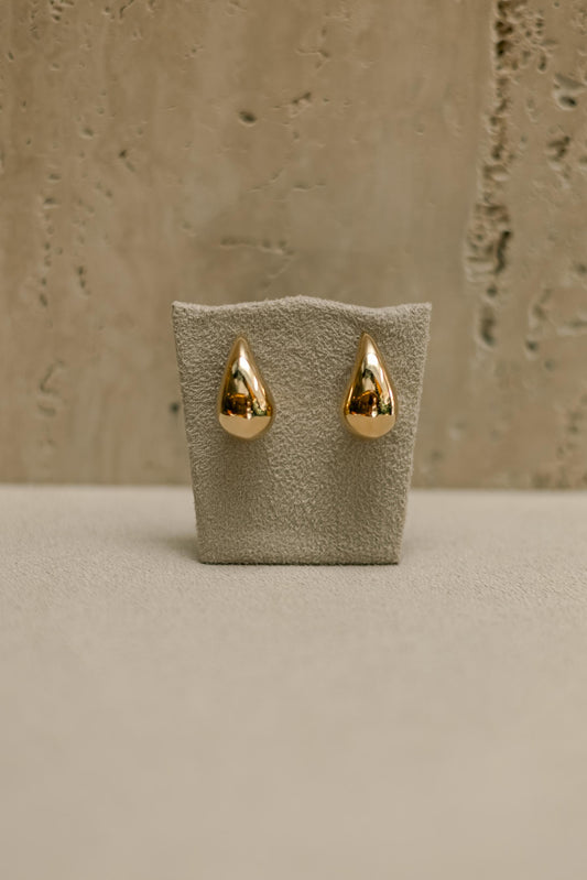 Brinco Gota Oca Maior Dourado