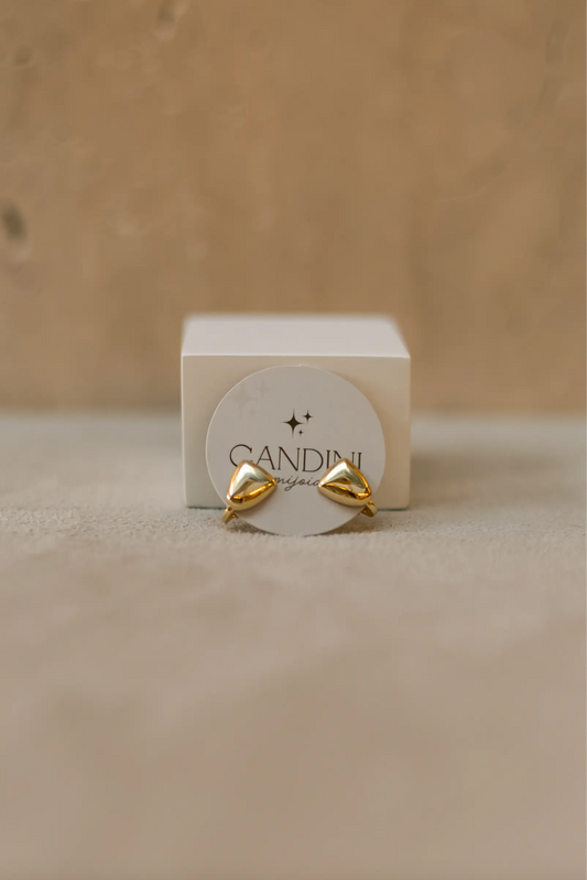 Brinco de Pressão |  Piercing Fake Geometric Flat Dourado