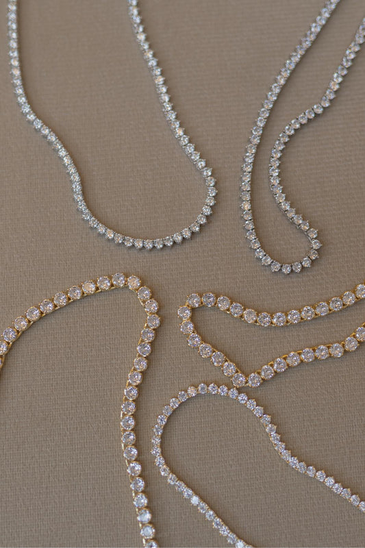 Colar Riviera 3mm 50cm Dourado