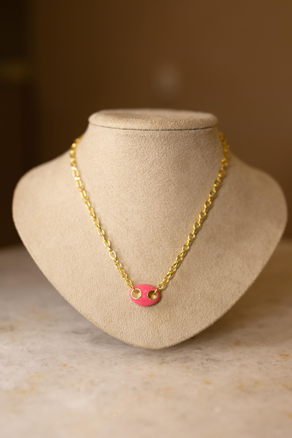 Colar Elos Inspo Esmeltado Dourado