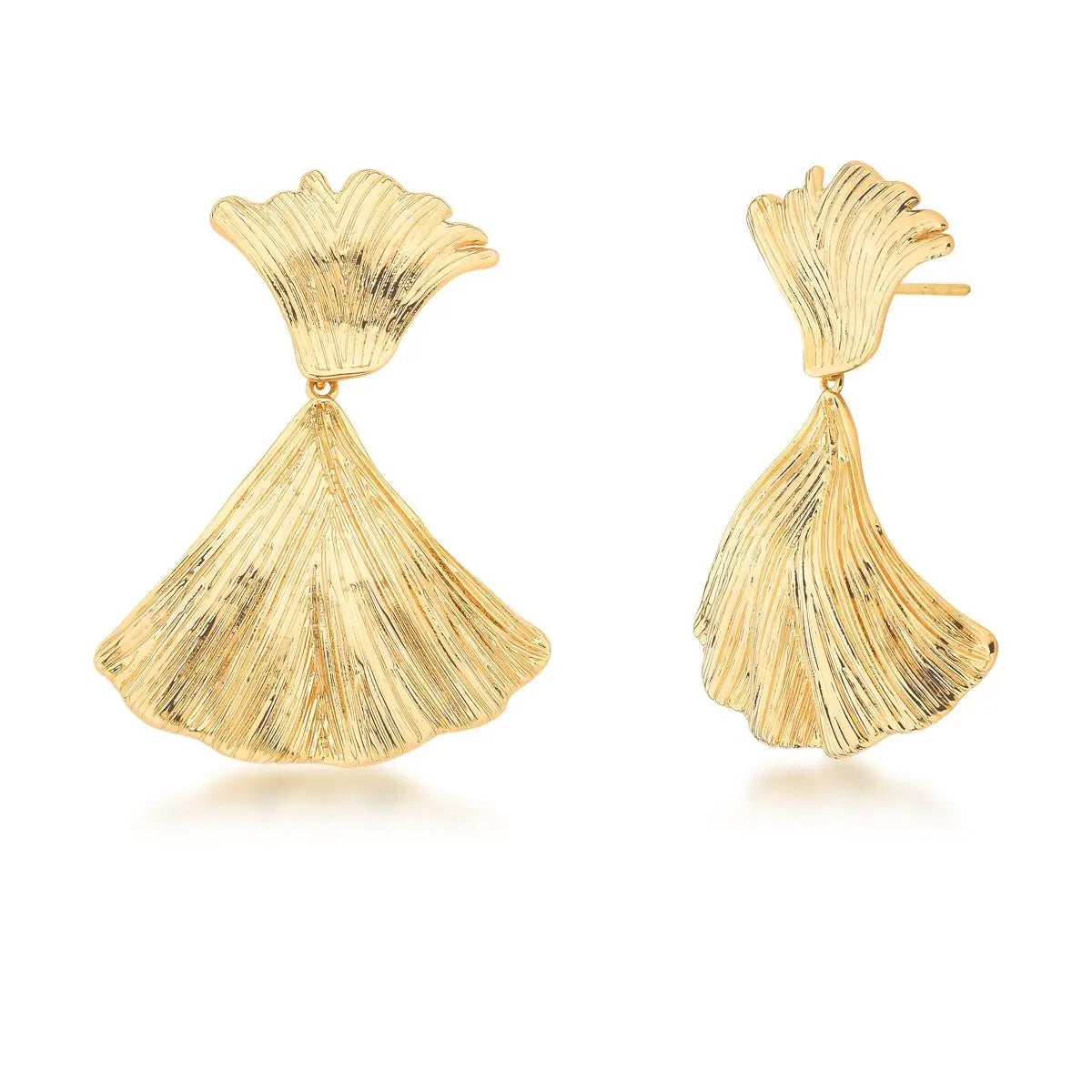 Brinco Pêndulo Pétalas Dourado