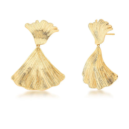 Brinco Pêndulo Pétalas Dourado