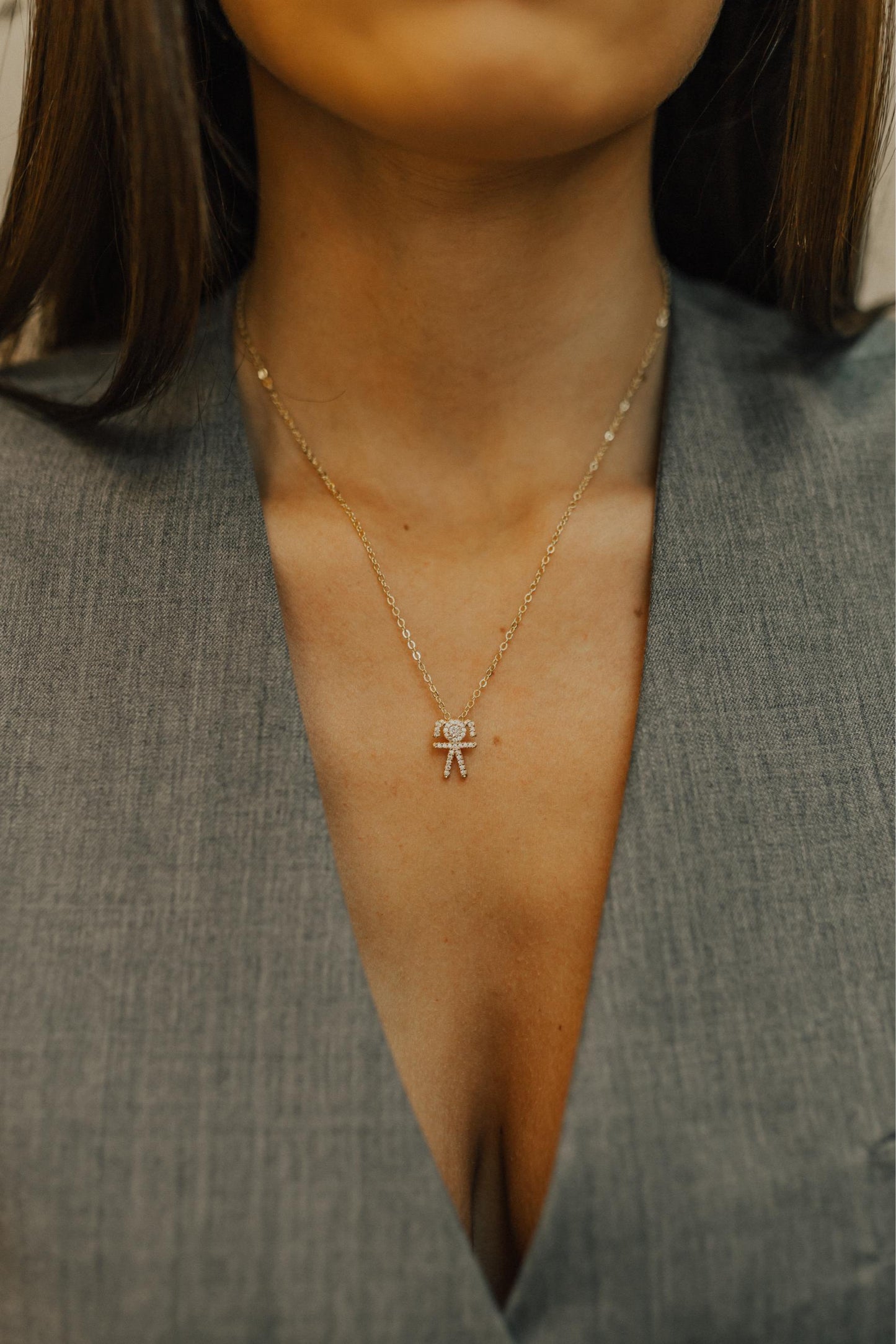 Colar Filhos Cravejados Dourado