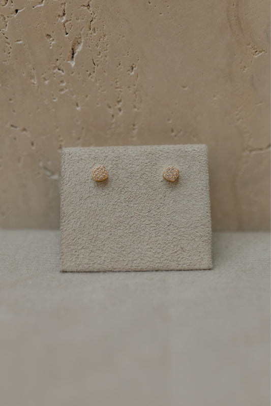 Brinco Orgânico Cravejado Dourado P