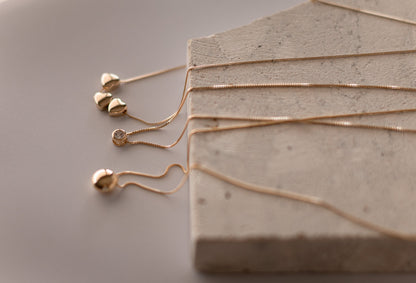 Colar 3 Corações Liso Dourado