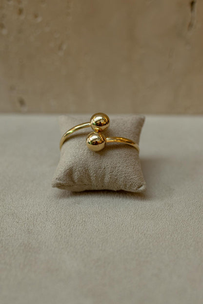 Bracelete de Bolas Liso Dourado