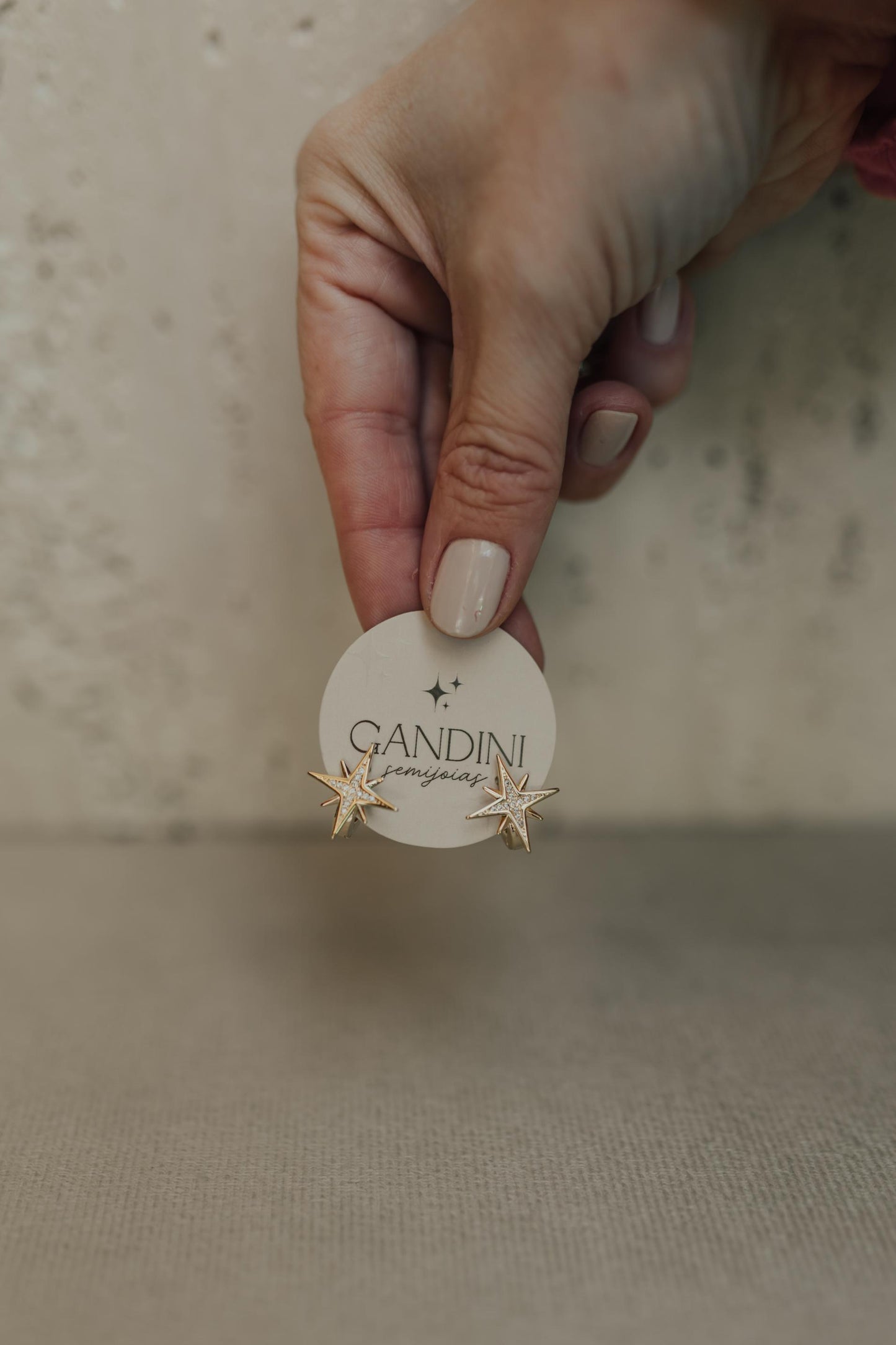 Brinco Argola Star Dourado